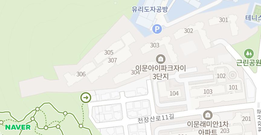 이문아이파크자이3단지 위치 지도
