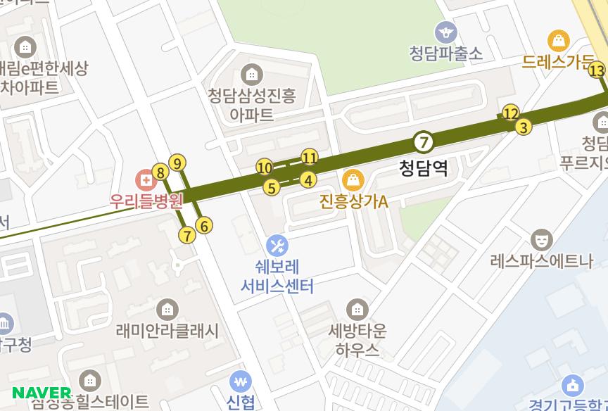 서울특별시 강남구 삼성동 진흥 위치·실거래 시세 지도