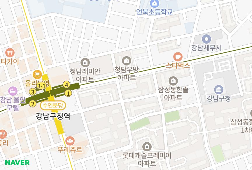 서울특별시 강남구 삼성동 삼성월드타워 위치·실거래 시세 지도