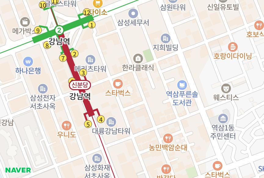 서울특별시 강남구 역삼동 역삼동우정에쉐르1차 위치·실거래 시세 지도