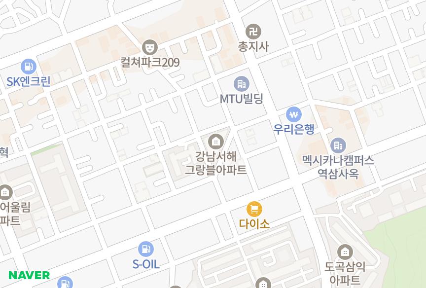 서울특별시 강남구 역삼동 강남서해그랑블 위치·실거래 시세 지도