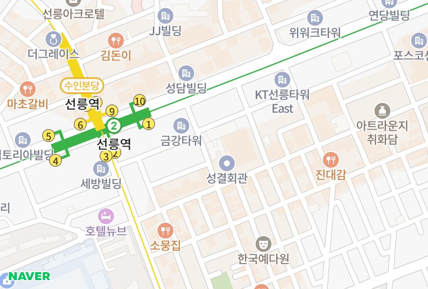 서울특별시 강남구 대치동 선릉역풍림아이원레몬 위치·실거래 시세 지도