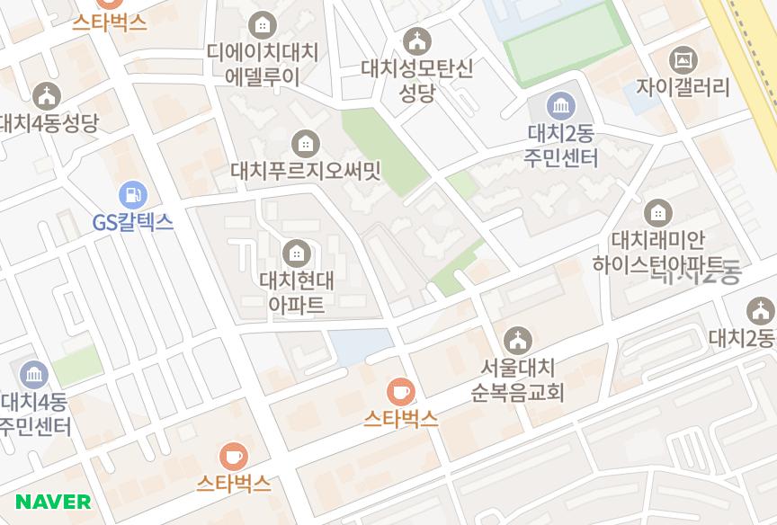 서울특별시 강남구 대치동 세영팔레스 위치·실거래 시세 지도