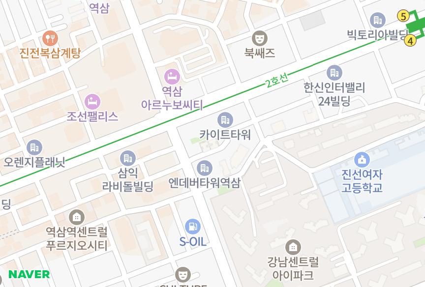 서울특별시 강남구 역삼동 우림루미아트1차 위치·실거래 시세 지도