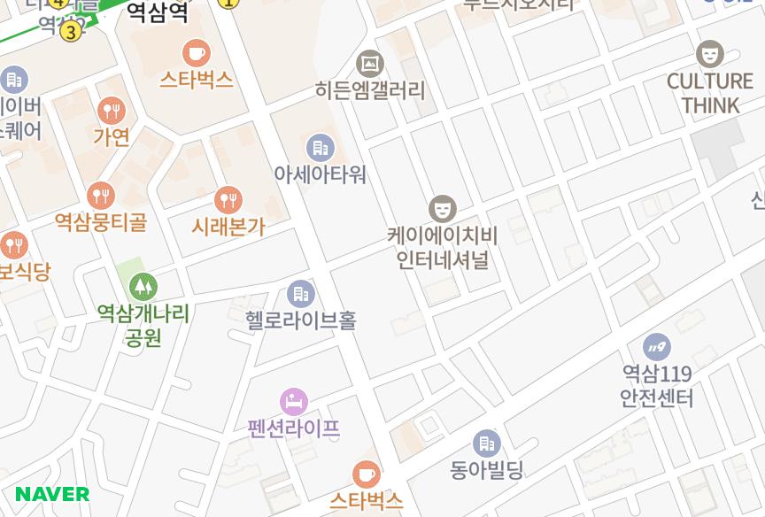 서울특별시 강남구 역삼동 대명벨리온 위치·실거래 시세 지도