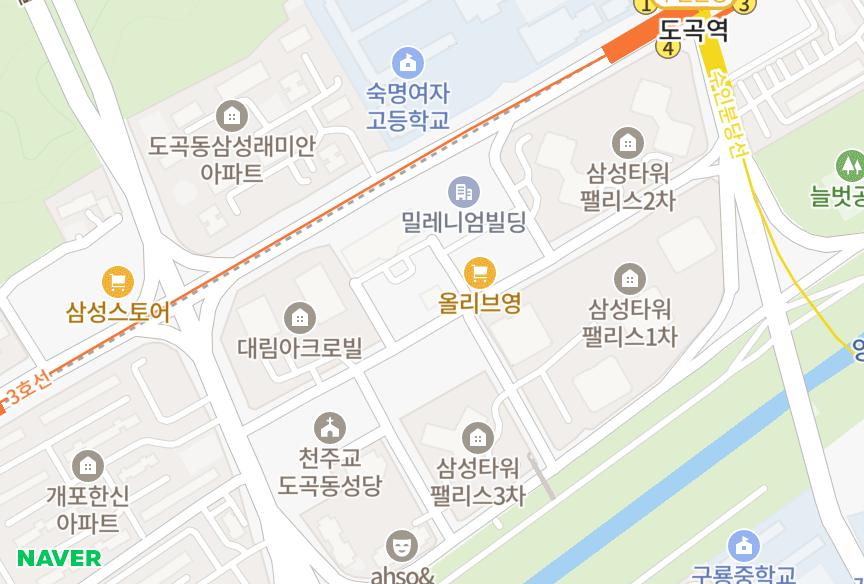 서울특별시 강남구 도곡동 우성리빙텔 위치·실거래 시세 지도