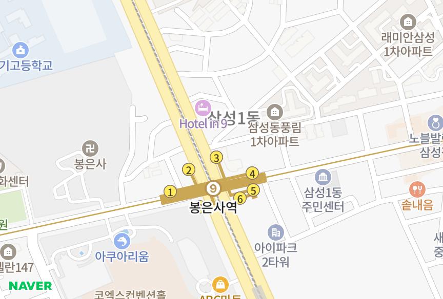 서울특별시 강남구 삼성동 미켈란107차 위치·실거래 시세 지도