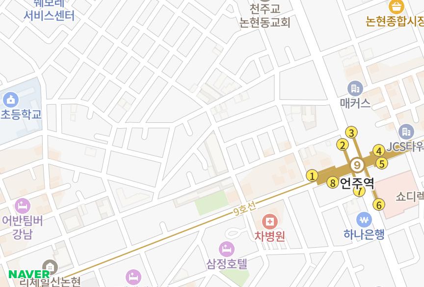 서울특별시 강남구 논현동 논현한화꿈에그린2차 위치·실거래 시세 지도