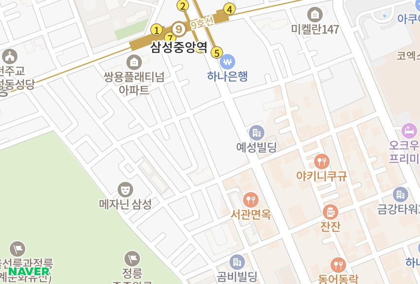 서울특별시 강남구 삼성동 삼성동대유리채 위치·실거래 시세 지도