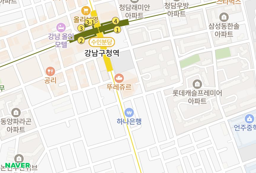 서울특별시 강남구 삼성동 삼성동브라운스톤레전드 위치·실거래 시세 지도