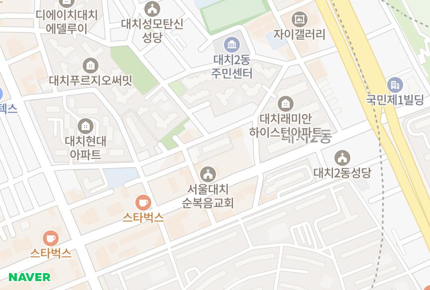 서울특별시 강남구 대치동 하이캐슬 위치·실거래 시세 지도