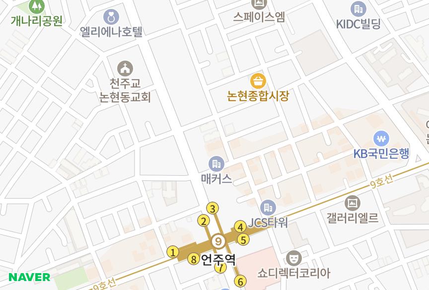 서울특별시 강남구 논현동 토미빌 위치·실거래 시세 지도