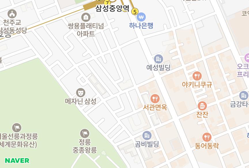 서울특별시 강남구 삼성동 삼성동신도브래뉴 위치·실거래 시세 지도