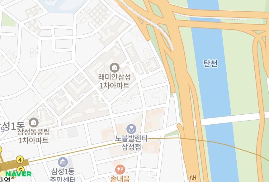 서울특별시 강남구 삼성동 삼성SK뷰 위치·실거래 시세 지도