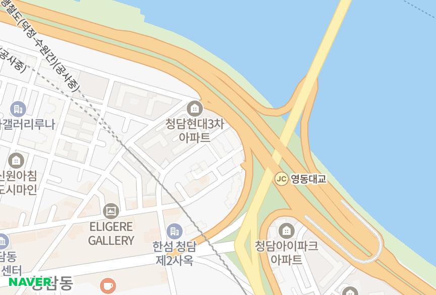 서울특별시 강남구 청담동 구산 위치·실거래 시세 지도
