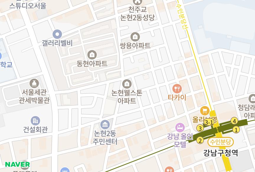 서울특별시 강남구 논현동 논현웰스톤 위치·실거래 시세 지도