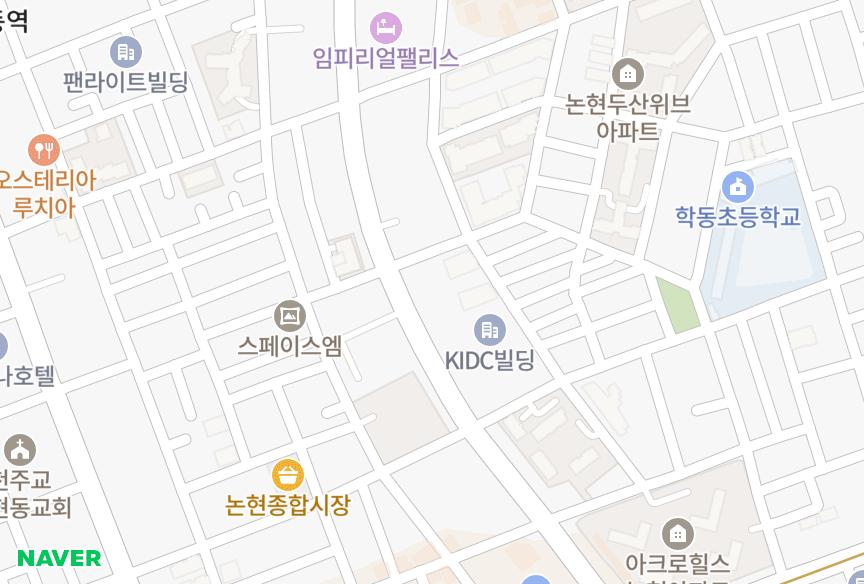 서울특별시 강남구 논현동 현대인텔렉스 위치·실거래 시세 지도