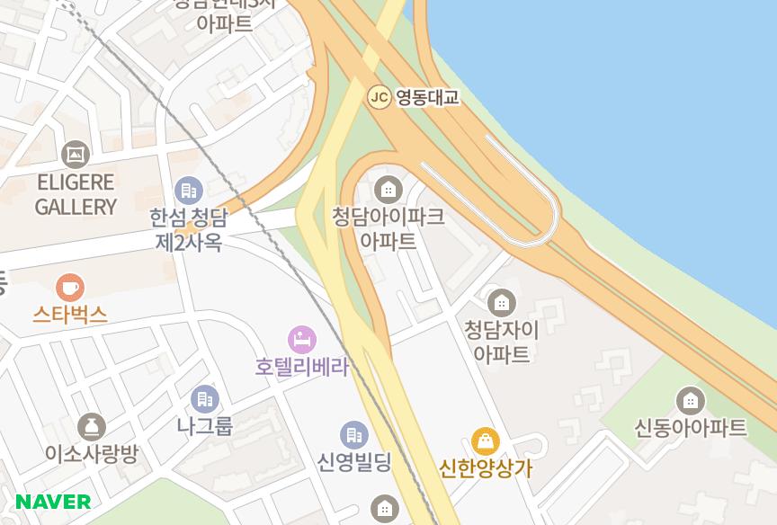 서울특별시 강남구 청담동 마크힐스청담1차 위치·실거래 시세 지도