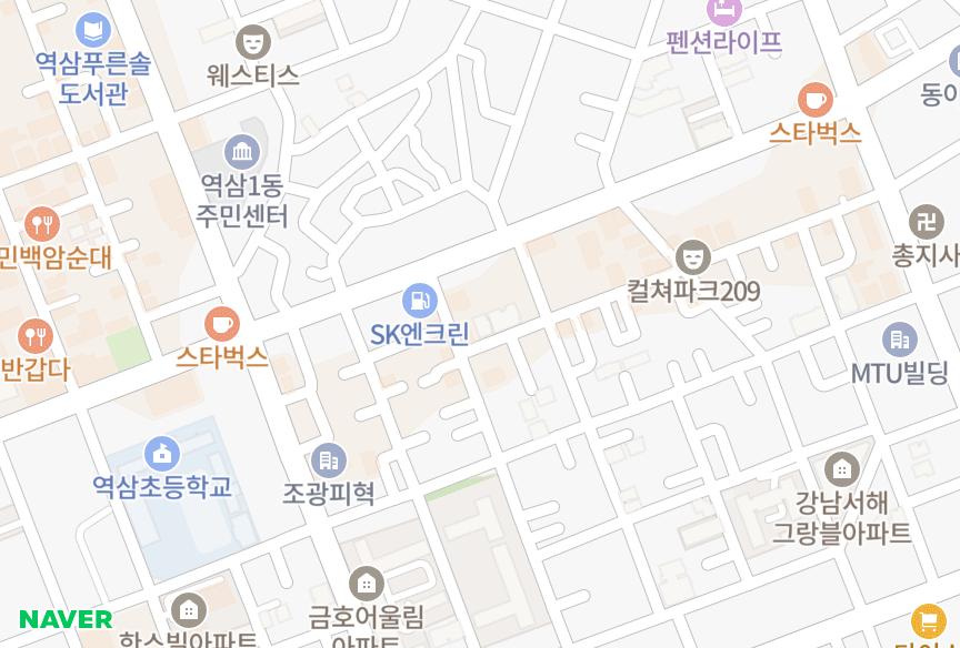 서울특별시 강남구 역삼동 지석천평대 위치·실거래 시세 지도