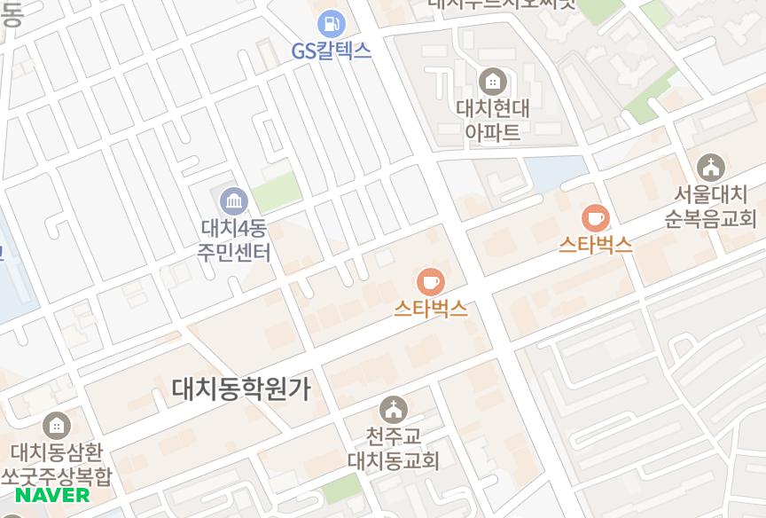 서울특별시 강남구 대치동 한양팰리스 위치·실거래 시세 지도