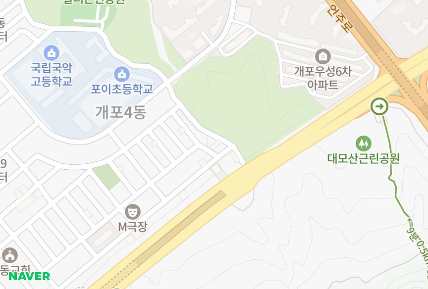 서울특별시 강남구 개포동 뉴현대파크빌 위치·실거래 시세 지도