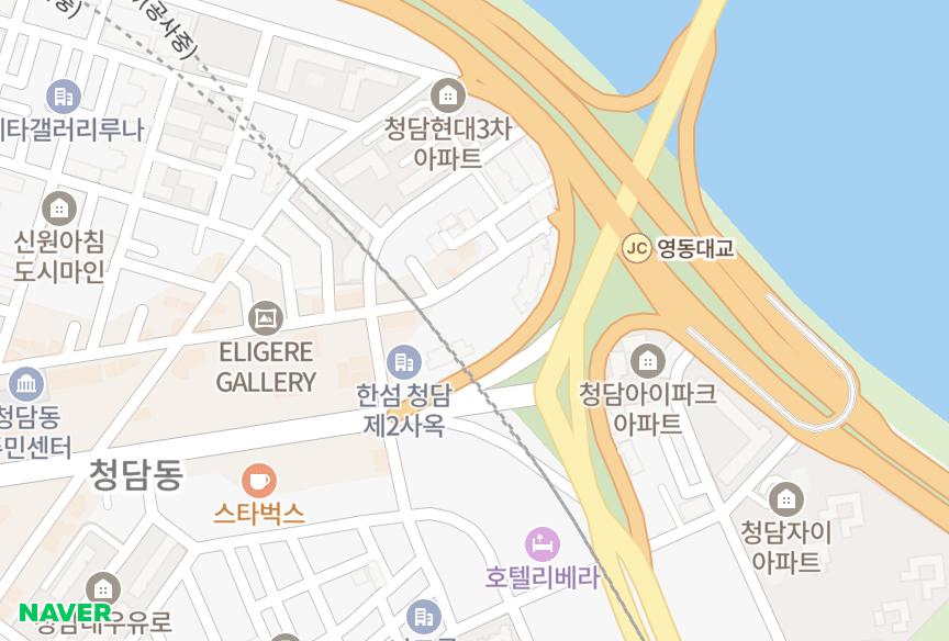 서울특별시 강남구 청담동 빌폴라리스 위치·실거래 시세 지도