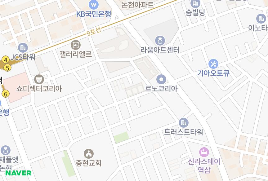 서울특별시 강남구 역삼동 역삼엔스위트 위치·실거래 시세 지도