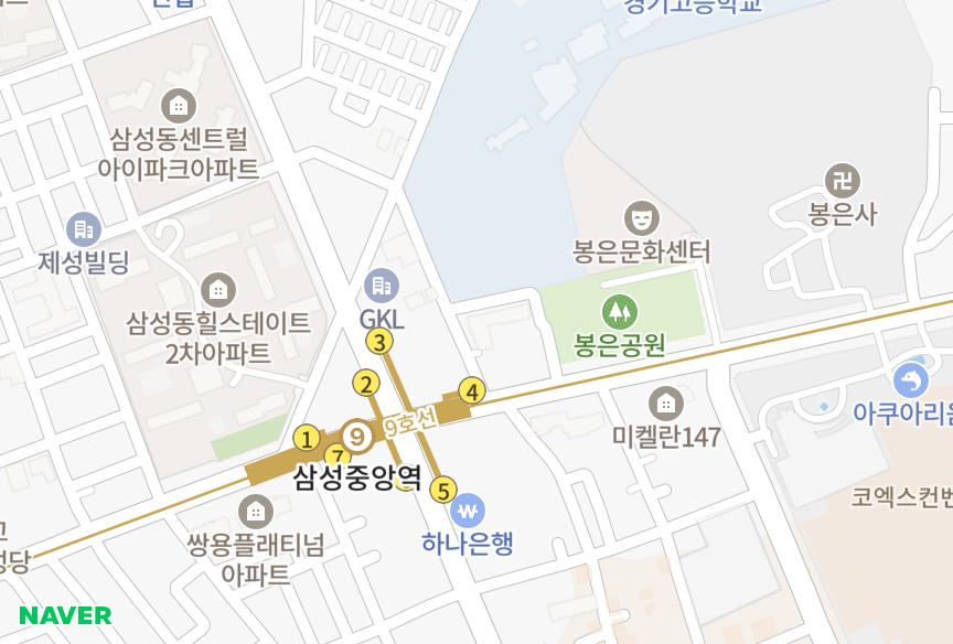서울특별시 강남구 삼성동 삼성우림루미아트 위치·실거래 시세 지도