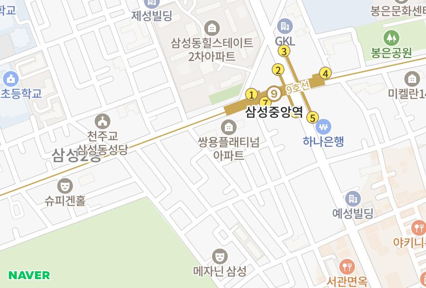 서울특별시 강남구 삼성동 현대빌라트 위치·실거래 시세 지도
