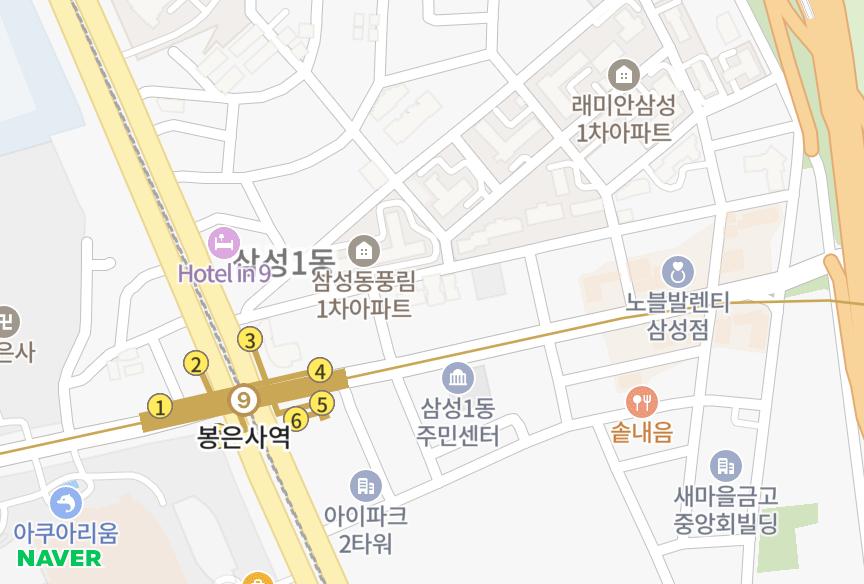 서울특별시 강남구 삼성동 동구싼타빌 위치·실거래 시세 지도