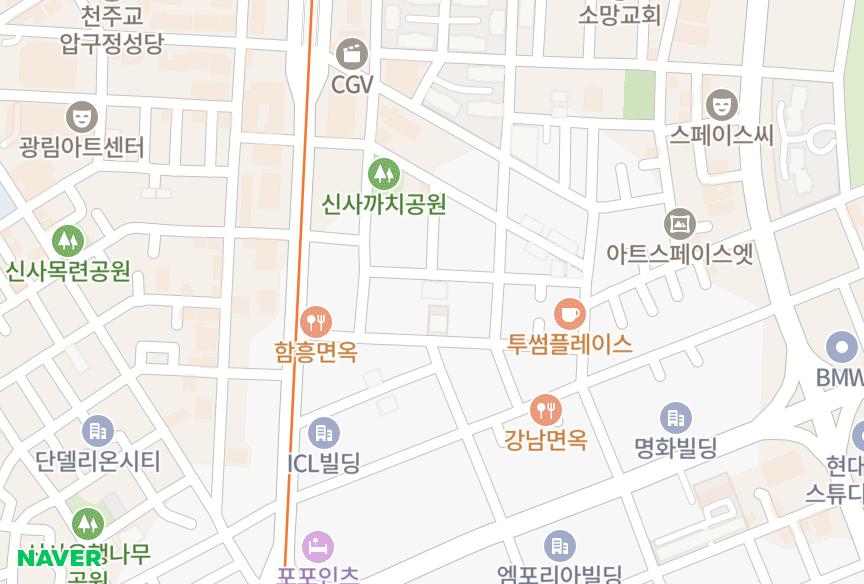 서울특별시 강남구 신사동 장자울 위치·실거래 시세 지도