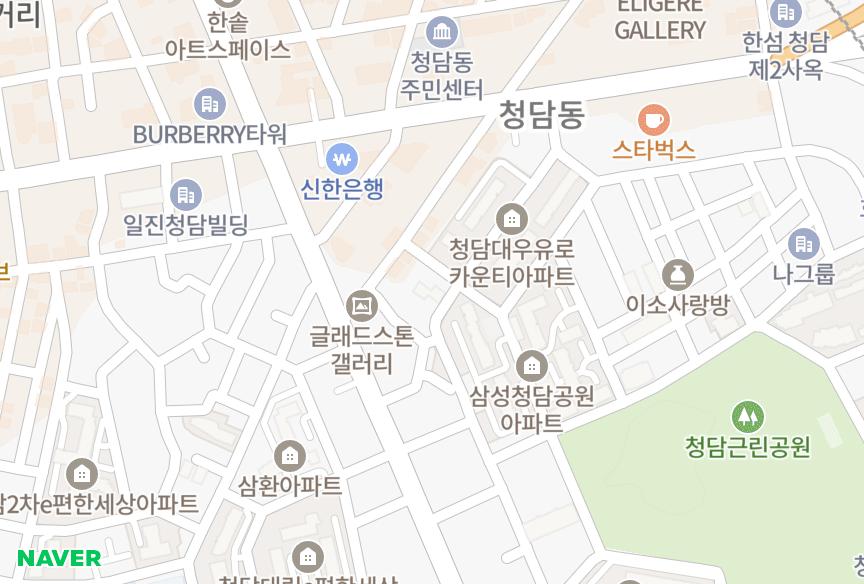 서울특별시 강남구 청담동 청담디에브스 위치·실거래 시세 지도