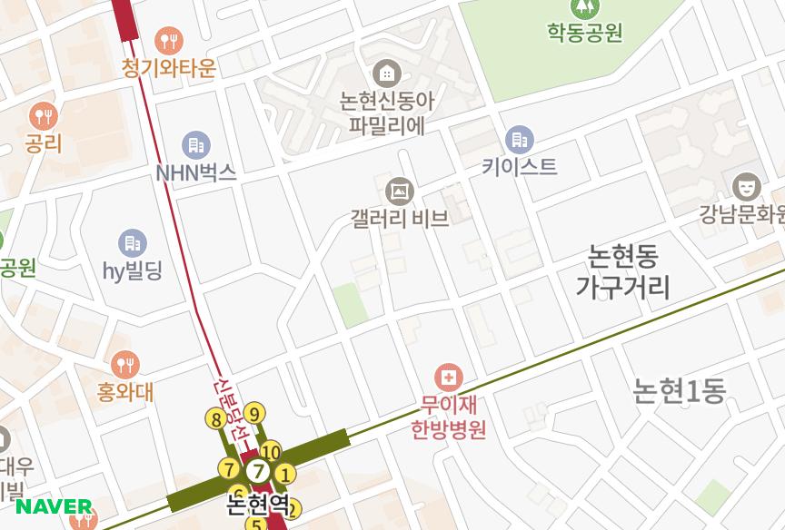 서울특별시 강남구 논현동 요진보네르 위치·실거래 시세 지도