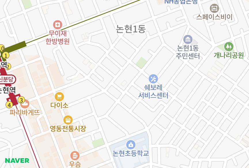 서울특별시 강남구 논현동 월드쉐르빌 위치·실거래 시세 지도