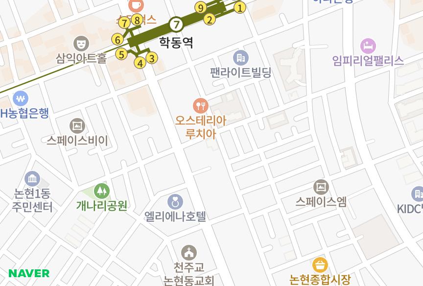 서울특별시 강남구 논현동 두영 위치·실거래 시세 지도
