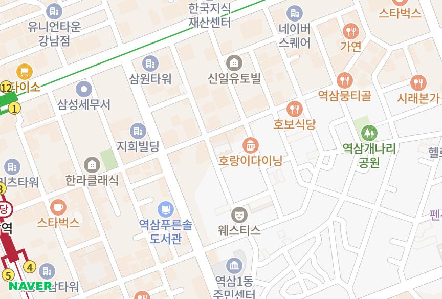 서울특별시 강남구 역삼동 뜨라네 위치·실거래 시세 지도