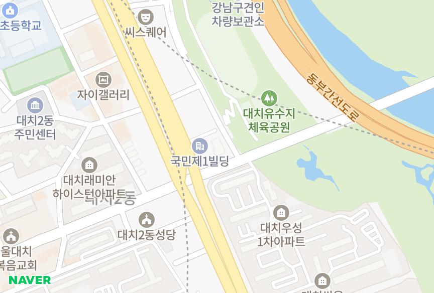 서울특별시 강남구 대치동 상지리츠빌카일룸 위치·실거래 시세 지도