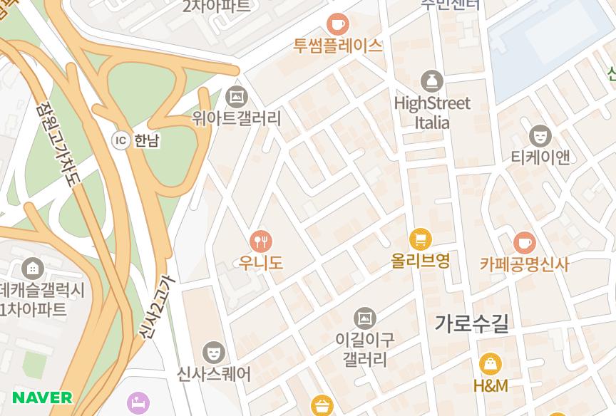 서울특별시 강남구 신사동 신사동씨티빌 위치·실거래 시세 지도