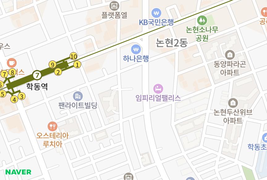 서울특별시 강남구 논현동 펜트힐루논현 위치·실거래 시세 지도
