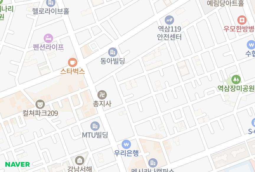서울특별시 강남구 역삼동 역삼이안애 위치·실거래 시세 지도