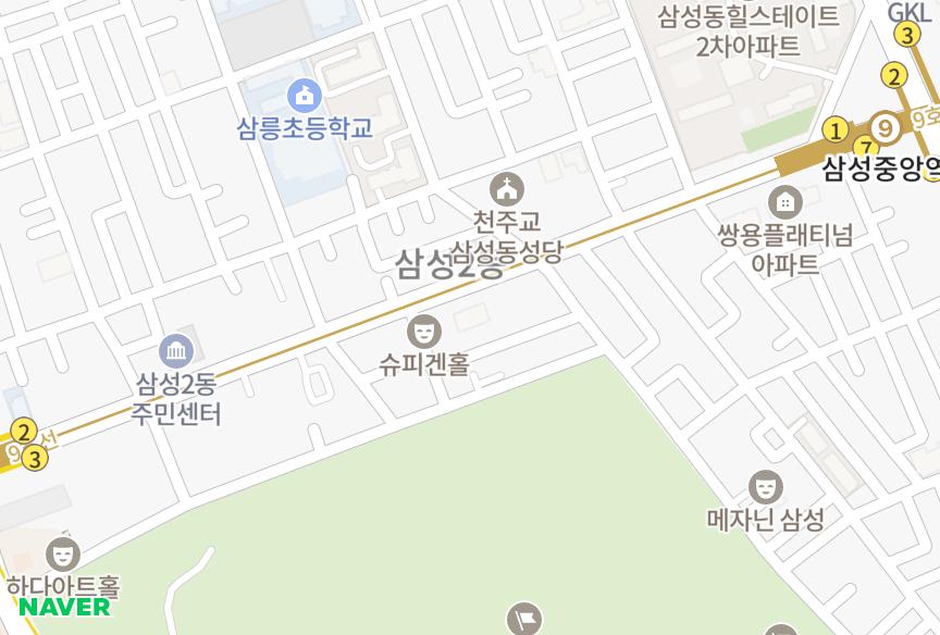 서울특별시 강남구 삼성동 삼성동신영지웰 위치·실거래 시세 지도