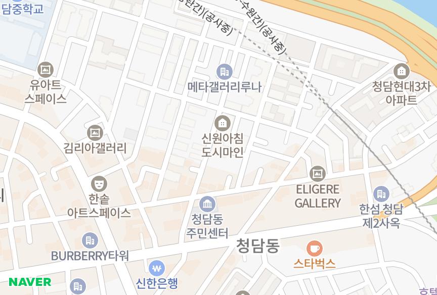 서울특별시 강남구 청담동 청담상지리츠빌10차 위치·실거래 시세 지도