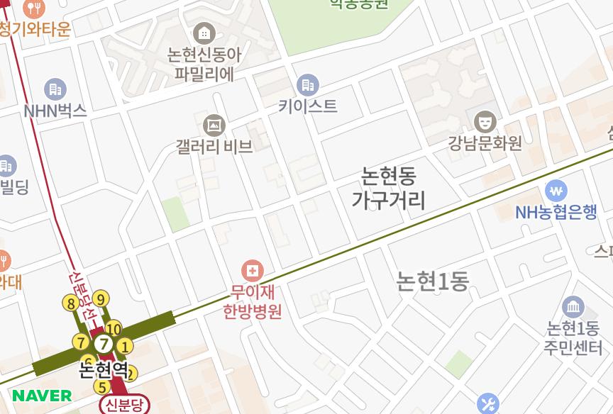 서울특별시 강남구 논현동 네오빌 위치·실거래 시세 지도