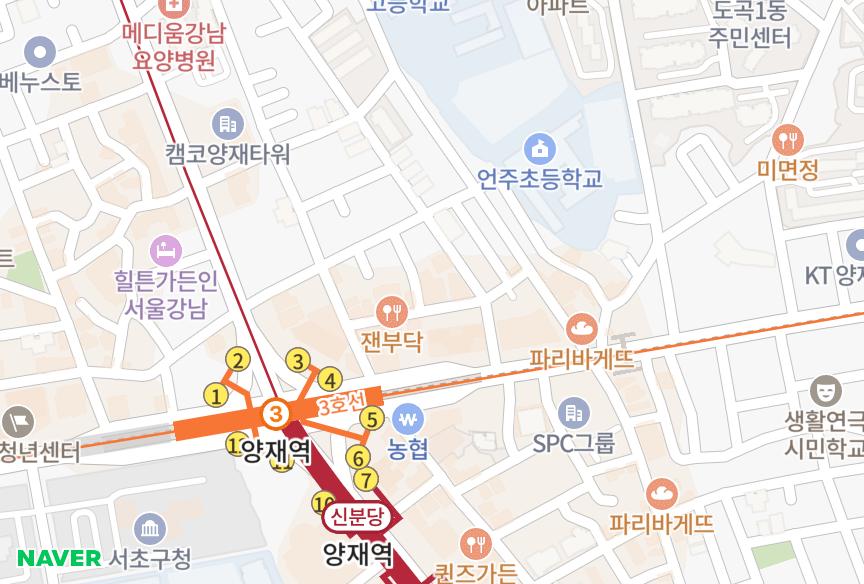 서울특별시 강남구 도곡동 도곡더써밋타워 위치·실거래 시세 지도