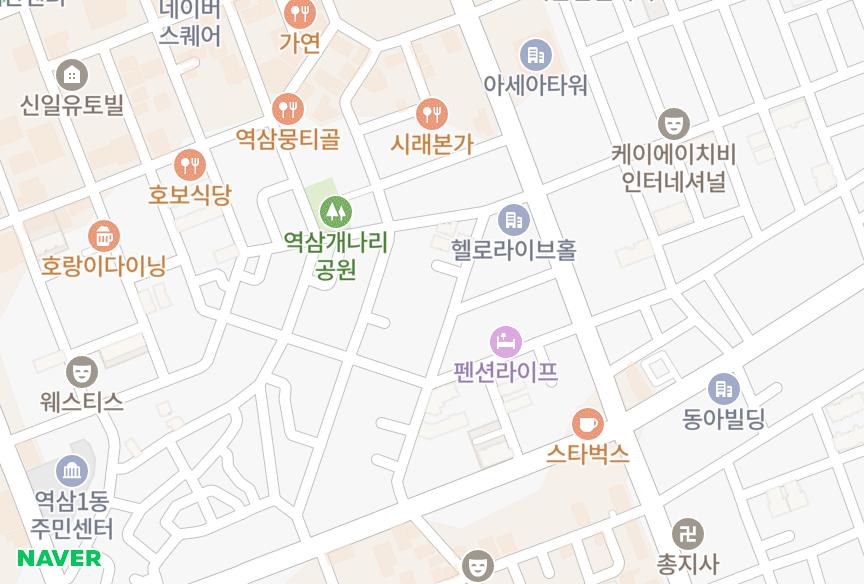 서울특별시 강남구 역삼동 동원스위트뷰 위치·실거래 시세 지도