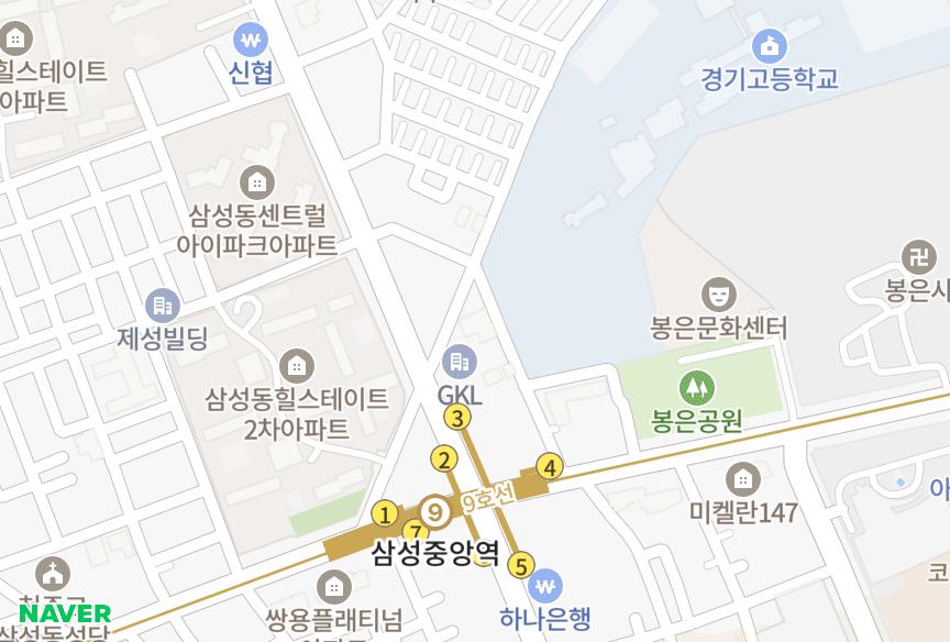 서울특별시 강남구 삼성동 삼성팰리스 위치·실거래 시세 지도