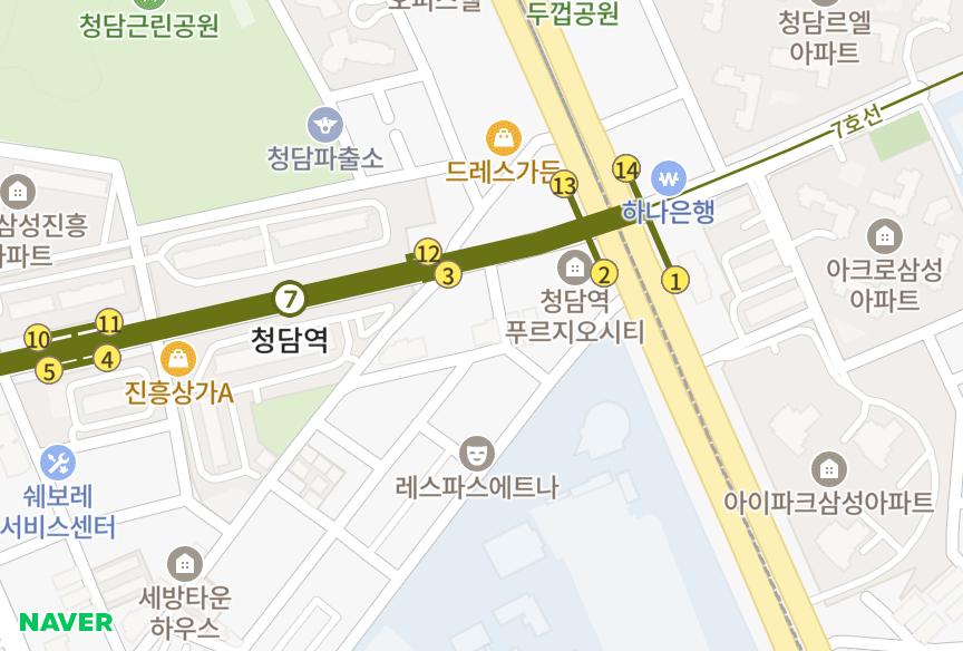 서울특별시 강남구 삼성동 삼성현대2차 위치·실거래 시세 지도