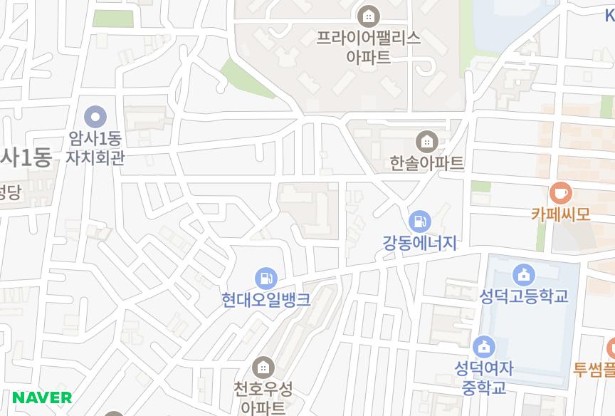 서울특별시 강동구 암사동 암사e편한세상 위치·실거래 시세 지도