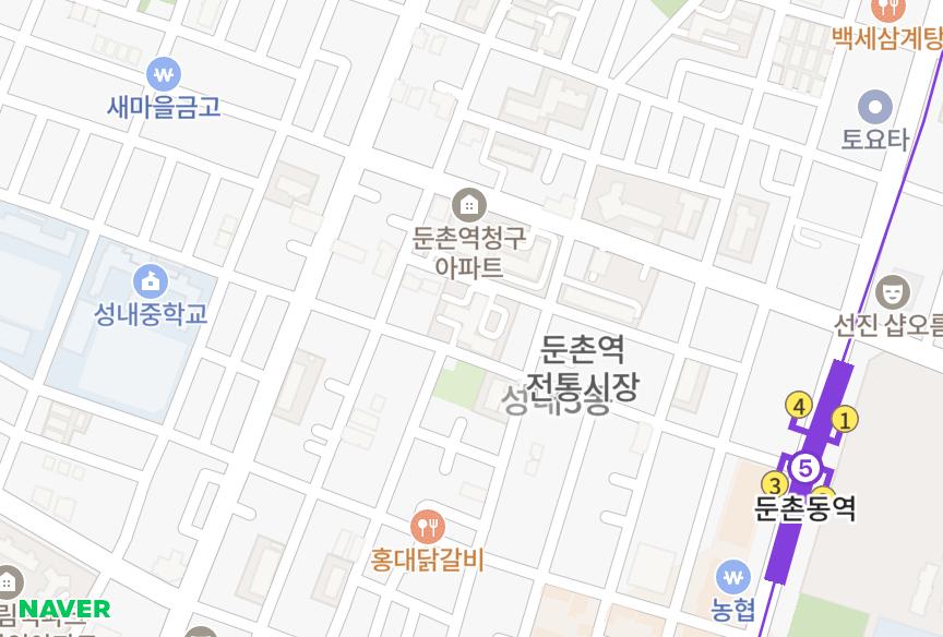 서울특별시 강동구 성내동 동아1차 위치·실거래 시세 지도
