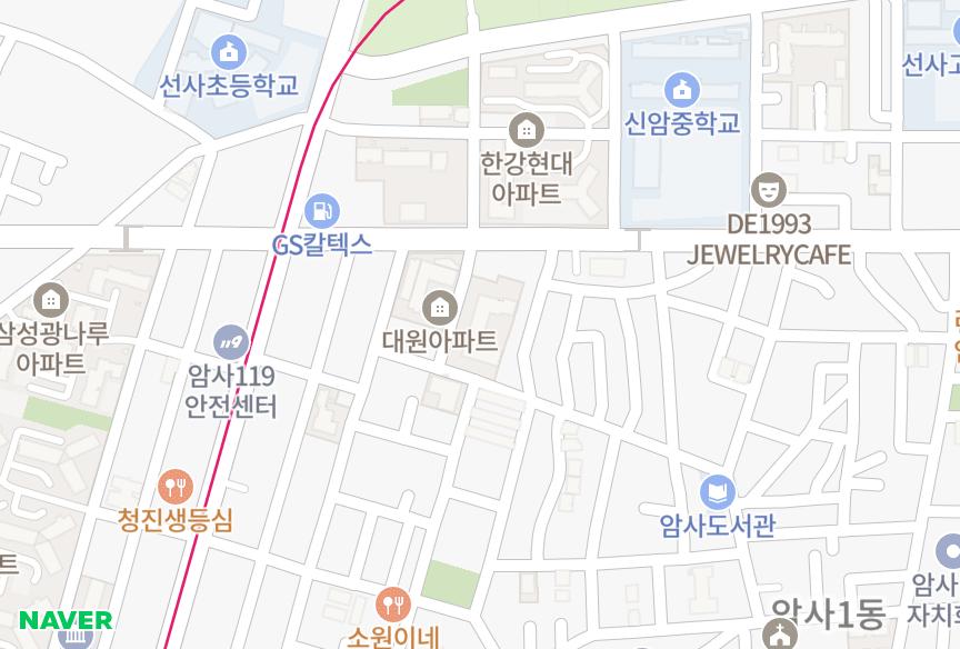 서울특별시 강동구 암사동 동원베네스트 위치·실거래 시세 지도